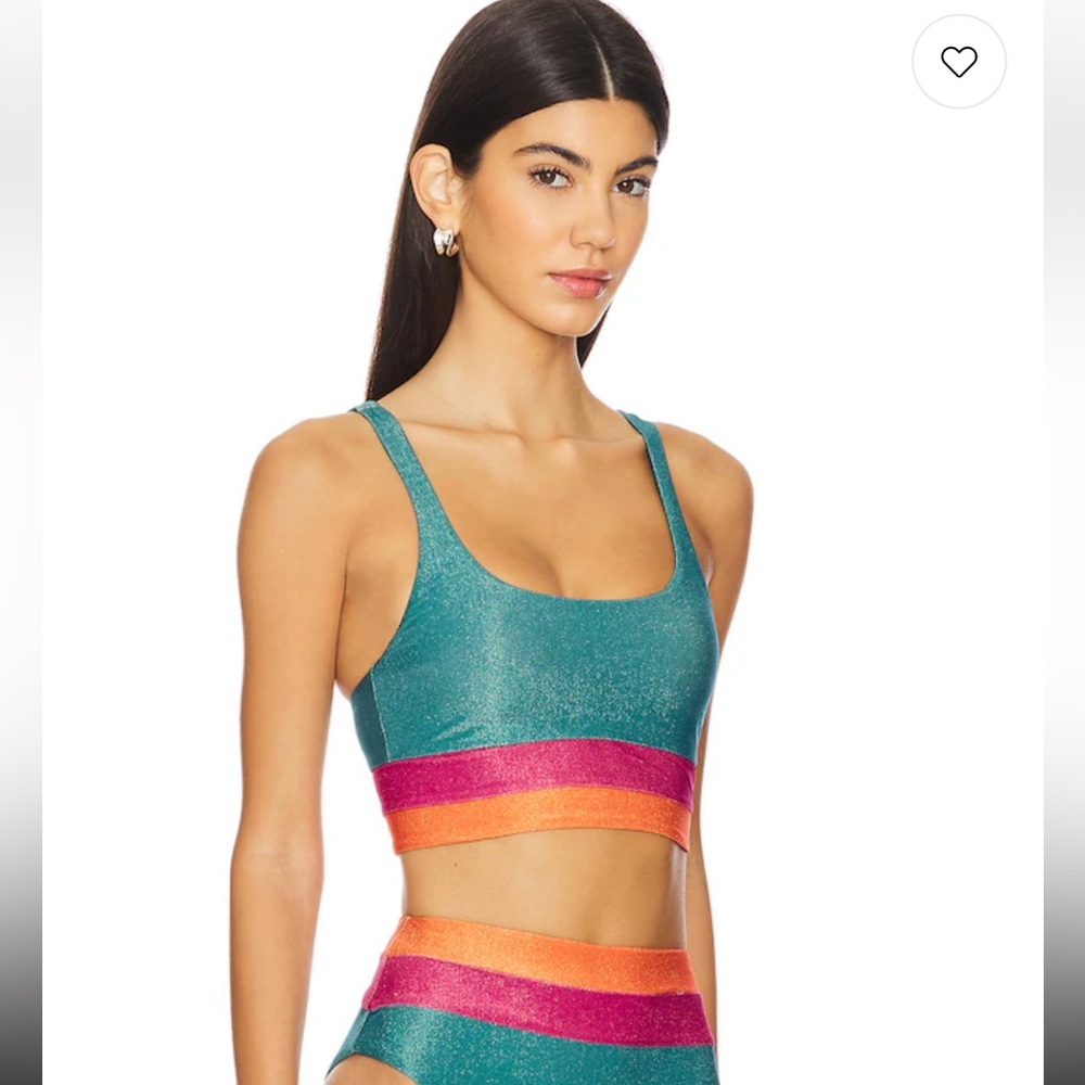 NWT BEACH RIOT Mackenzie Top in Sorbet Sea Colorblock - Size S - Picture 2 of 8